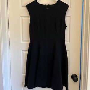 Classic A-line black dress